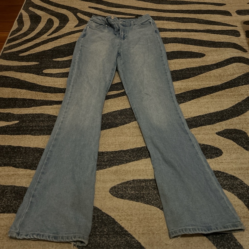Fashion Nova Light Blue Wide Leg Jeans